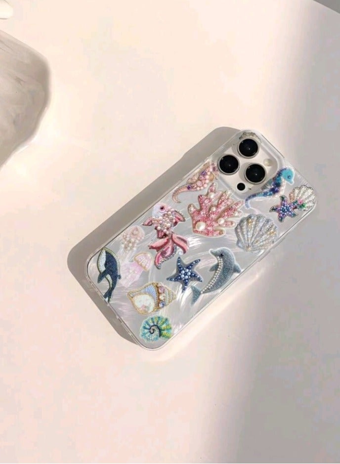 Elegant Cover Case For Iphone16 Pro Anti Slip  Trendy Stickers Design - Image 2